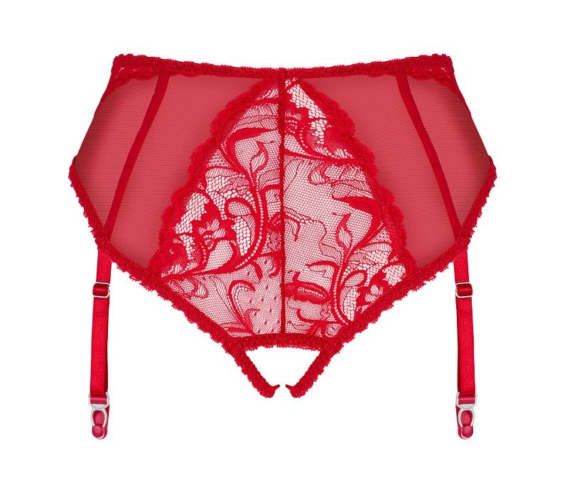 Do you want to make your hot evening even more spicy? Turn u... Obsessive - Dagmarie Garter Panties - Red - XS/S photo-7