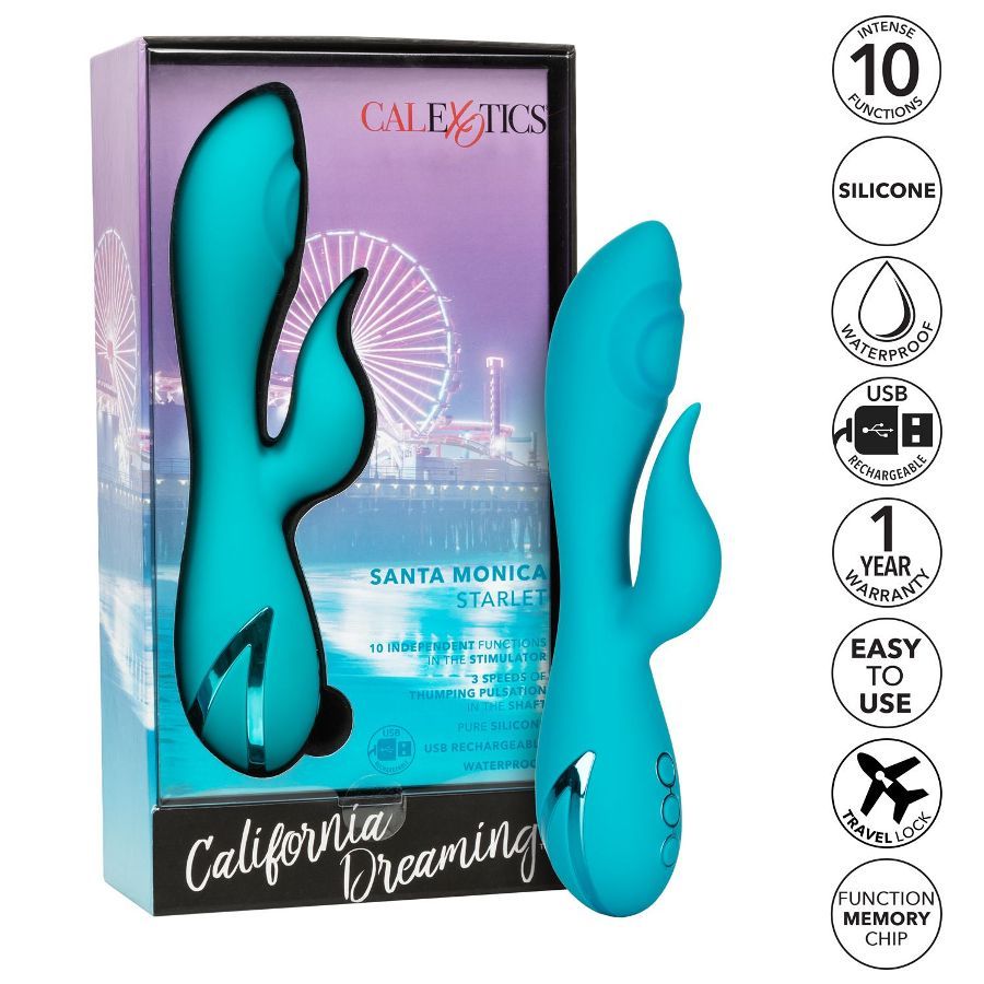 The playful California Dreaming Collection brings star-studd... CEN - CalDream Santa Monica Pulsation Vibrator - Blue photo-10