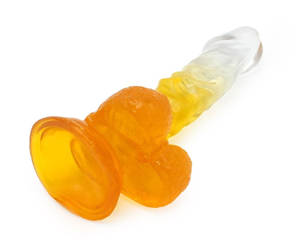 This unique transparent dildo features a stunning yellow col... Kiotos - Spiral Dildo 02 - Yellow photo-4