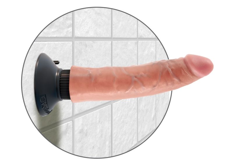 Do you want your first vibrator to look and feel just like t... King Cock - Vibrating Cock 7" - Flesh photo-4