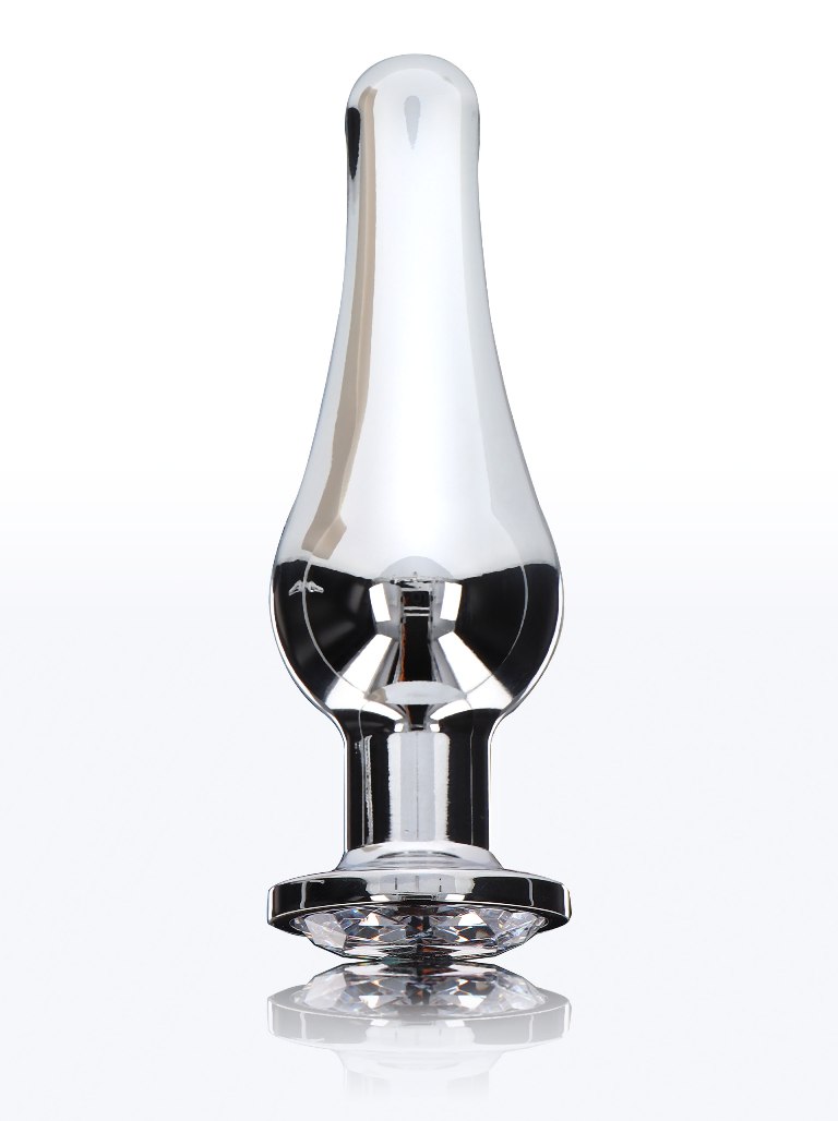 Introduce a glamorous twist to your anal adventures with the... ToyJoy - Diamond Bum Bijou Plug L - Silver photo-2