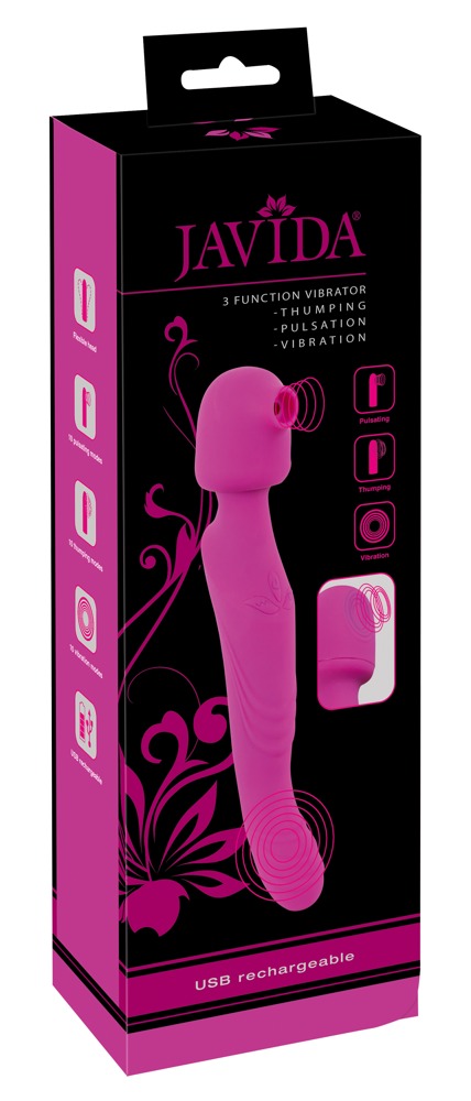 Vibrates, pulsates, sucks, throbs and knocks!
This vibrator ... Javida - 3 Function Vibrator - Purple photo-15