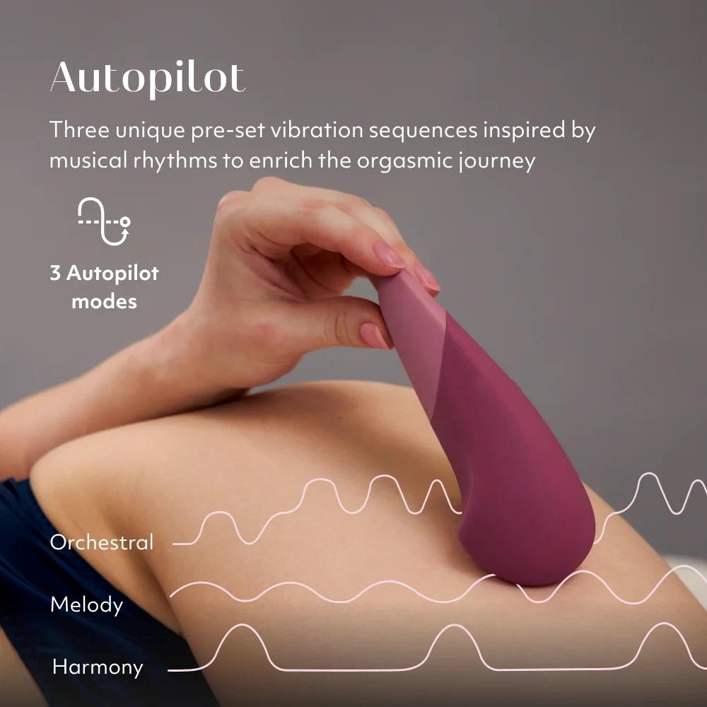 Noiseless vibrator offering a new kind of sensation with Ult... Womanizer - Vibe UltraWave Clitoral Vibrator - Dusky Pink photo-6