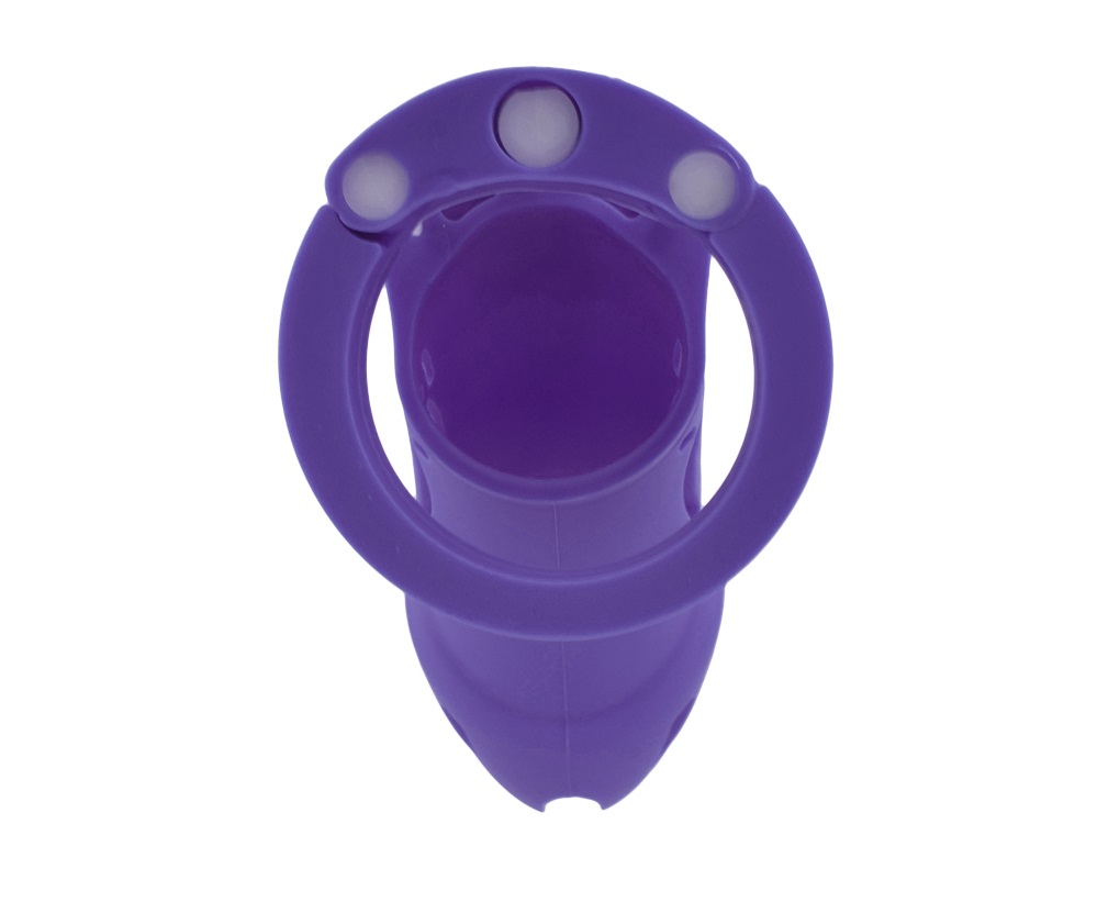 Cage high: 70mm &nb... FAAK - Silicone Chastity Cage 113 - Purple photo-4