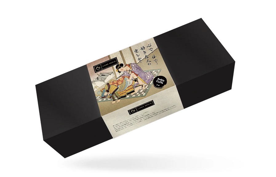 Samurai-inspired bondage accessories, embodying the spirit o... Liebe Seele - Samurai Leather Ankle Cuffs - Black photo-6
