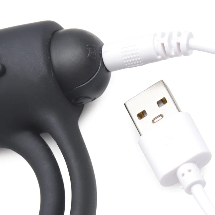 Enhance your cock with this velvety silicone ring and vibrat... Bang! - 28X Vibro Cock Ring - Black photo-4