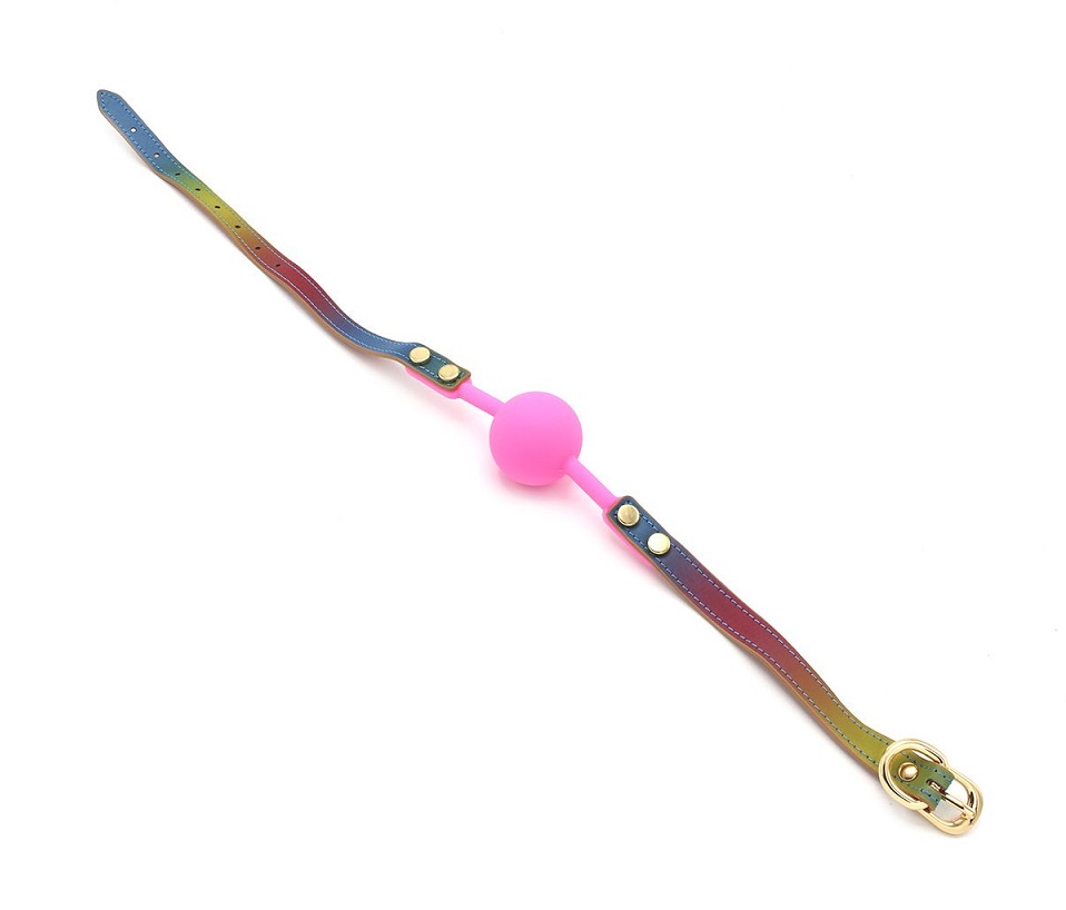 This gorgeous rainbow coloured gag is a must have for your B... Kiotos - Ball Gag - Rainbow photo-3
