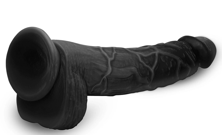This deep penetrating Hung Harry dildo is perfect for fillin... Master Cock - Hung Harry 11.75" Dildo w Balls - Black photo-6