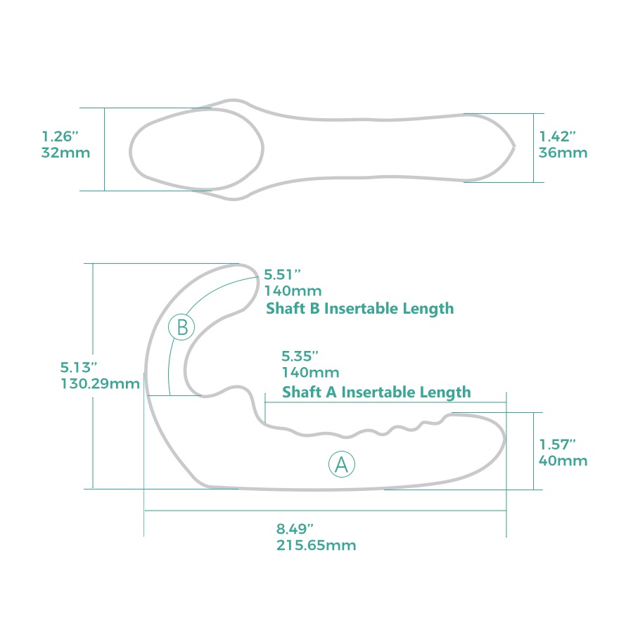 Revolutionary strapless strap-on for harness-free fun!
Expe... Arosum - VibraTwin Strapless Strap-On - Blue photo-7