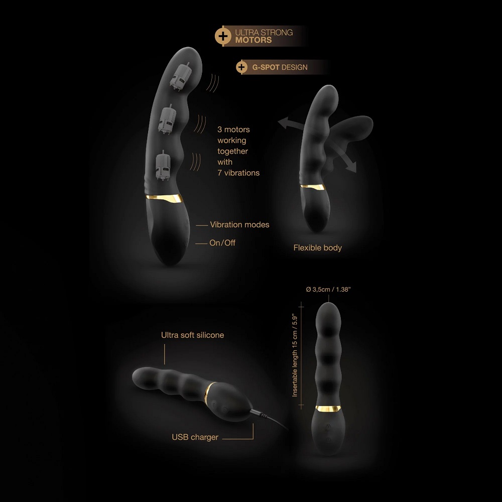 Too Much 2.0 is the new generation of vibrator with 3 powerf... Dorcel - Too Much G-Spot Vibrator - Black photo-5