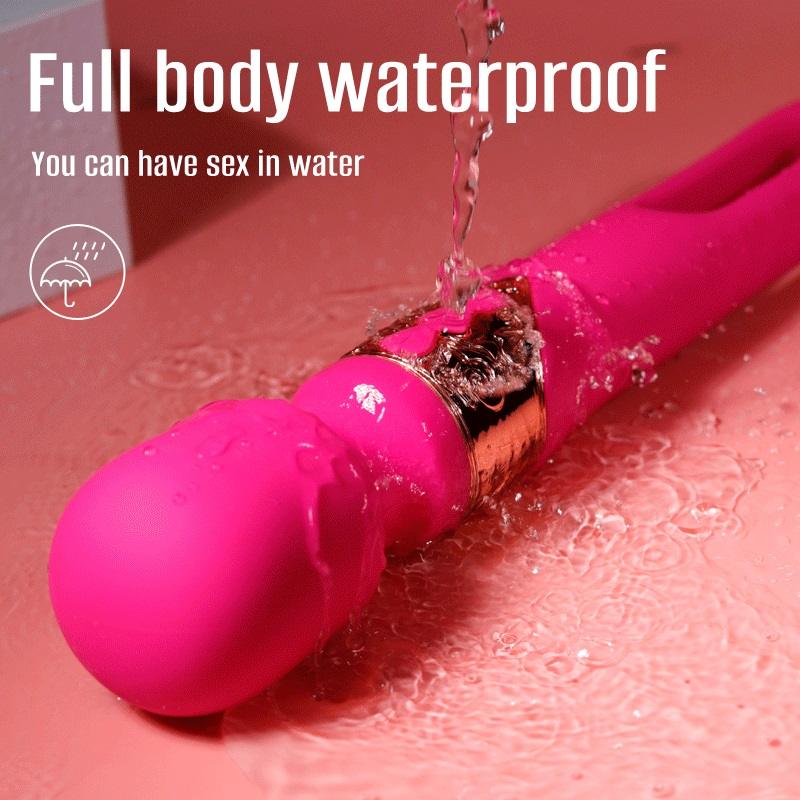 The AV wand with the tongue flicking, dual vibration.
The cu... Secwell - Elle Flicking Dual Massager - Pink photo-9