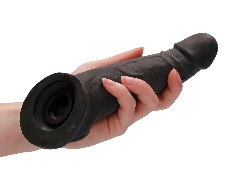 Be the bigger, better deal. The super-lifelike shapes, textu... RealRock - Penis Sleeve 8" - Black photo-5