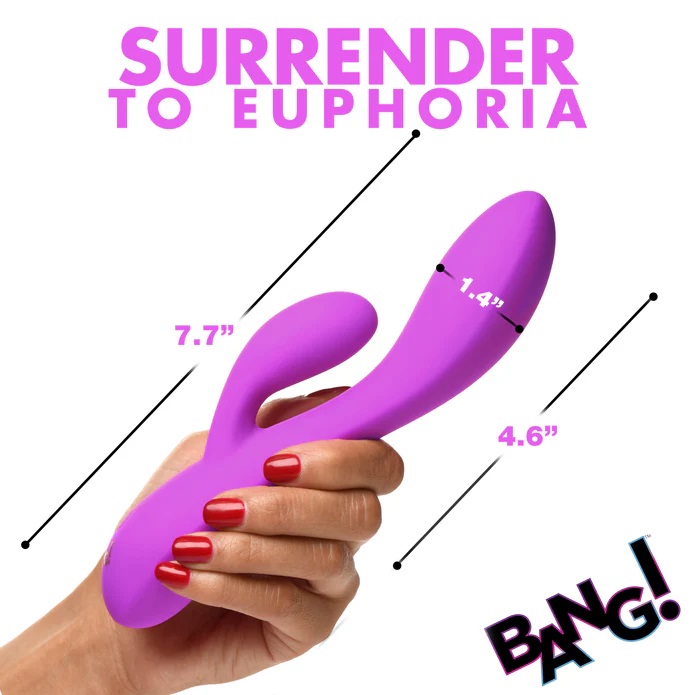 Give yourself more than just surface level pleasure. Indulge... Bang! - 10X Flexible Rabbit Vibrator - Purple photo-10