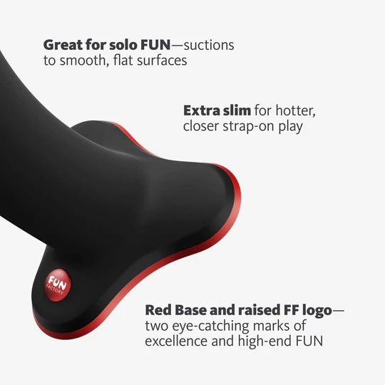 Amor is the ideal dildo for beginners, as well as as for tru... Fun Factory - Amor Dildo - Black/Red photo-6