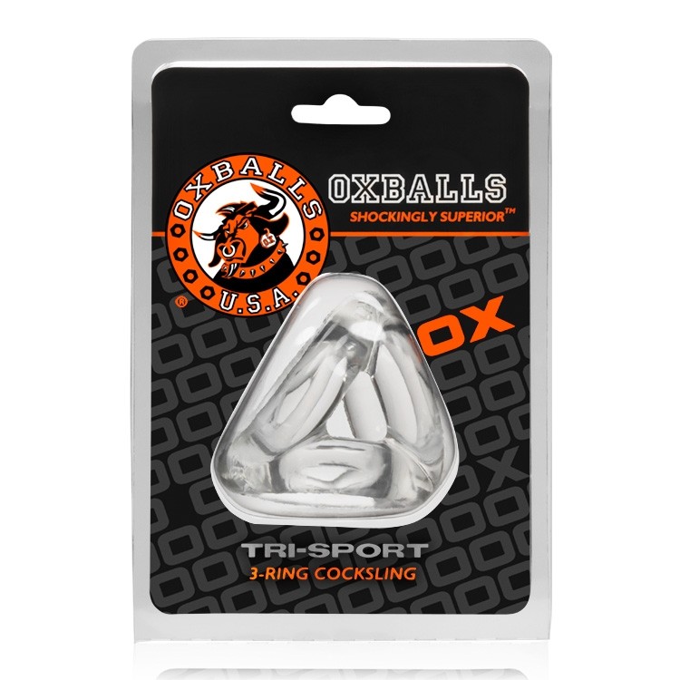 Mister B now carries this futuristic sportsling from Oxballs... Oxballs - Tri-Sport Cocksling - Clear photo-5