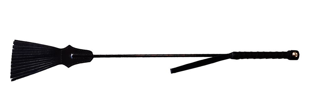 This robust riding crop features a sturdy and flexible shaft... Rouge - Leather Tasselled Riding Crop - Black photo-4