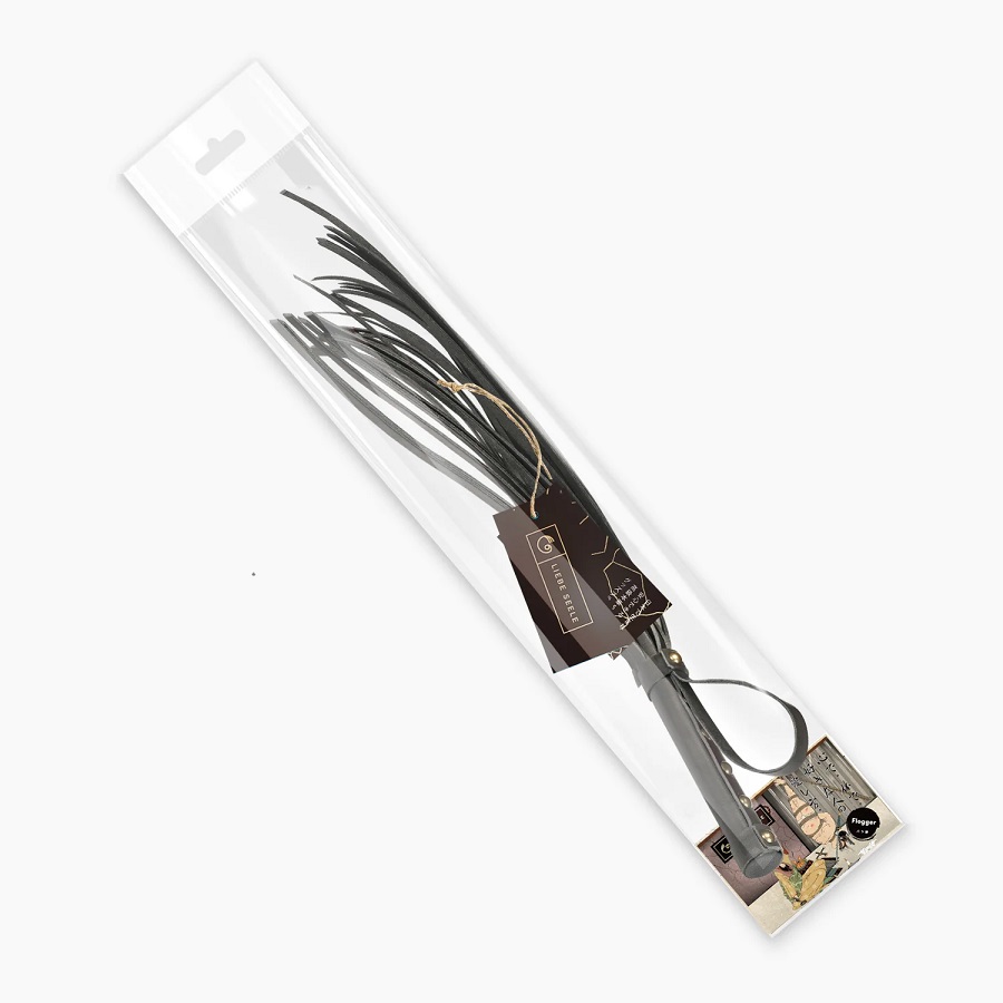 Samurai-inspired bondage accessories, embodying the spirit o... Liebe Seele - Samurai Leather Whip - Black photo-4