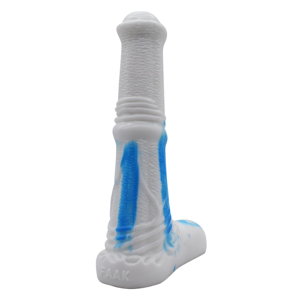 Huge horse dildo &n... FAAK - Horse Dildo - White/Blue photo-6