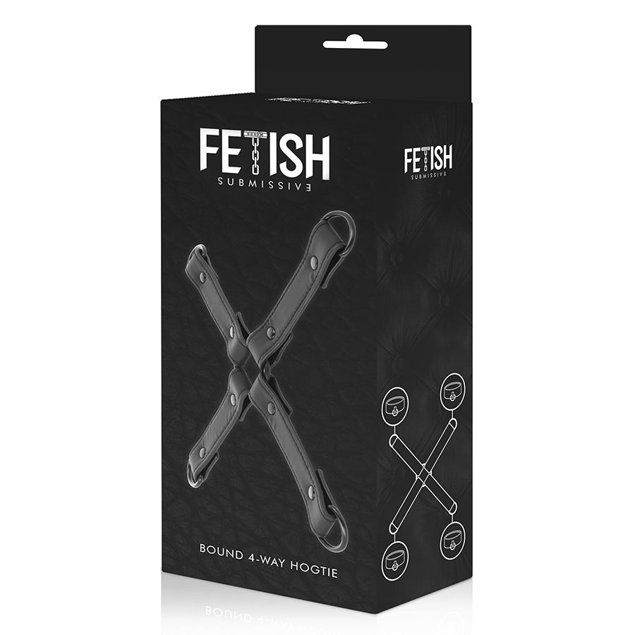 Fetish Submisive presents the union of ties of the Submisive... Fetish Submissive - Bound 4-Way Hogtie - Black photo-5