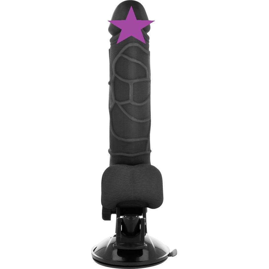 The new BASECOCK vibrating dildos are the most realistic Ame... Basecock - Vibro Dildo w Balls 18.5cm - Black photo-2