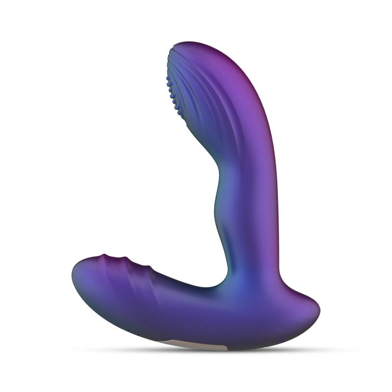 Experience optimal stimulation with this stylish tapping but... Hueman - Tapping Butt Plug - Purple photo-3