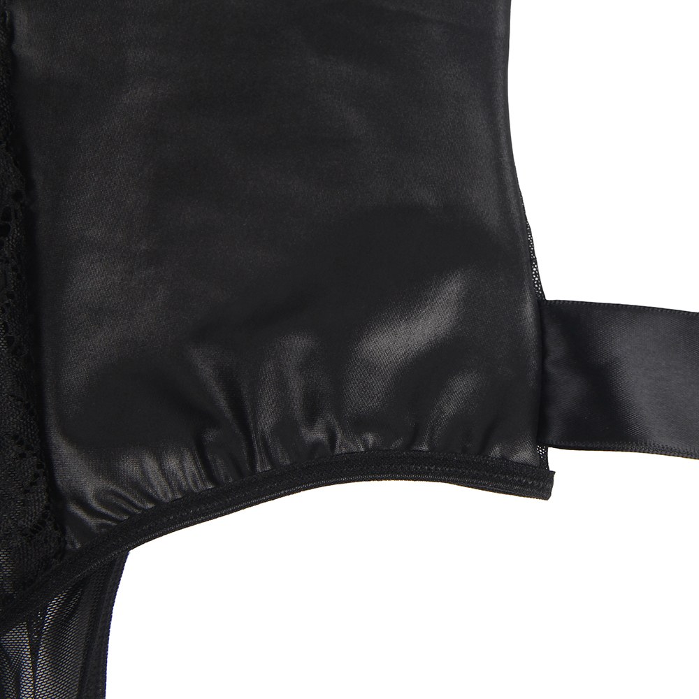 Sexy Black Hollow Out Underwire Bra Design Teddy
Material&... Ohyeah - Hollow Out Restraint Teddy - Black - XL photo-8