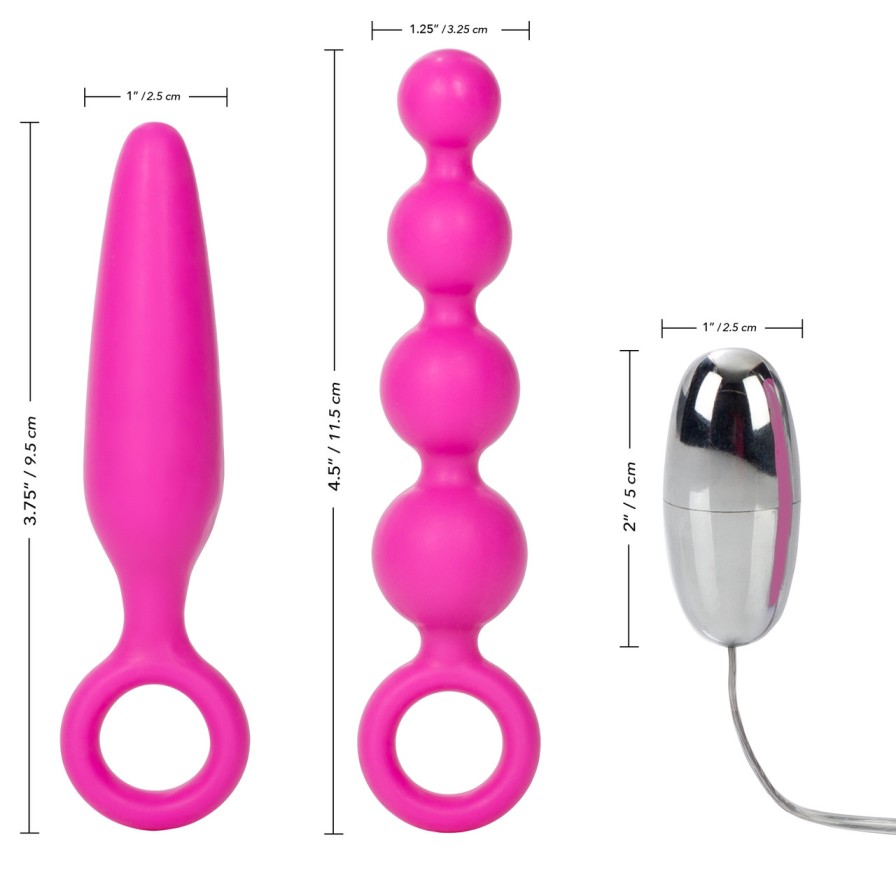 Get 3 toys in 1 and have triple the fun with the Booty Call ... CEN - Booty Call Booty Vibro Kit - Pink photo-11