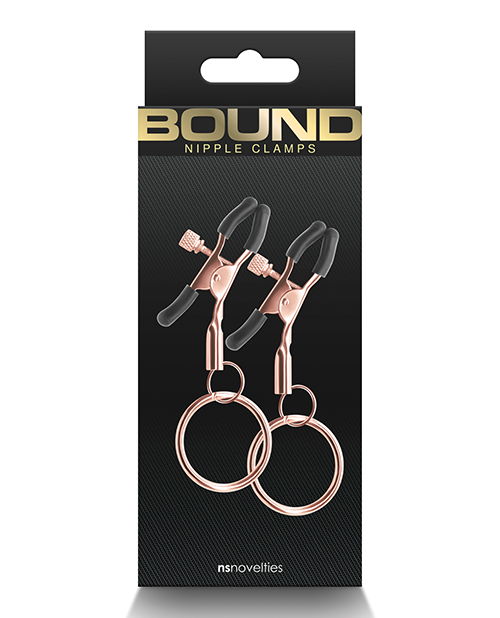 Bound Adjustable Nipple Clamps are for erotic and stimulatin... NS Novelties - Bound C2 Nipple Clamps - Rose Gold photo-3