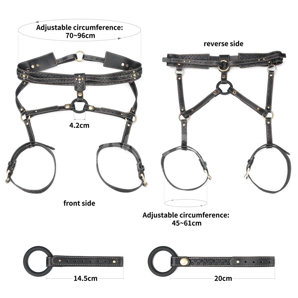 Unleash the essence of edgy luxury with our Rebellion Reign ... Lovetoy - Rebellion Reign Full Body Harness - Black photo-21