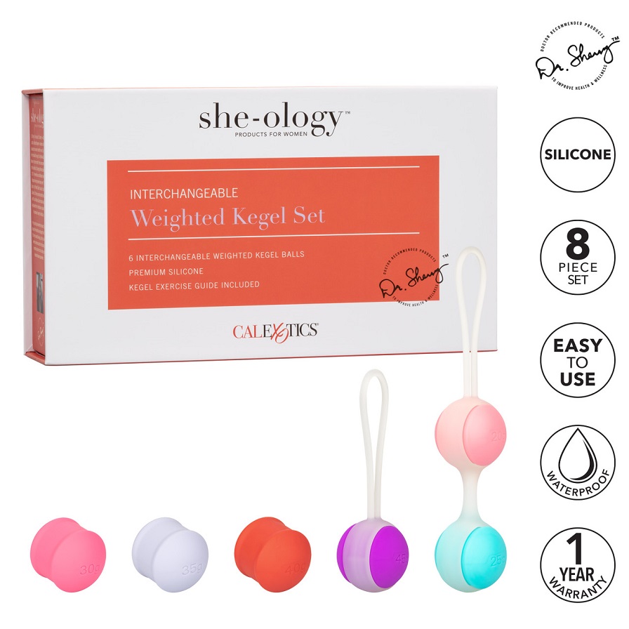 The She-Ology Interchangeable Weighted Kegel Set is ergonomi... CEN - She-ology Weighted Kegel Balls Set 6 pcs photo-12