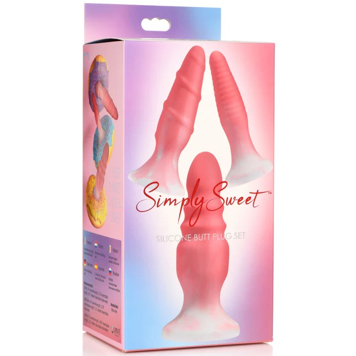 This set of three plugs gives you the best in variety of siz... Simply Sweet - Butt Plug Set 3 pcs - Pink photo-12