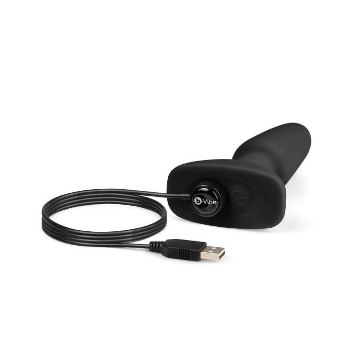 Meet the first premium butt plug to incorporate rotating bea... B-Vibe - Rimming Plug - Black photo-10