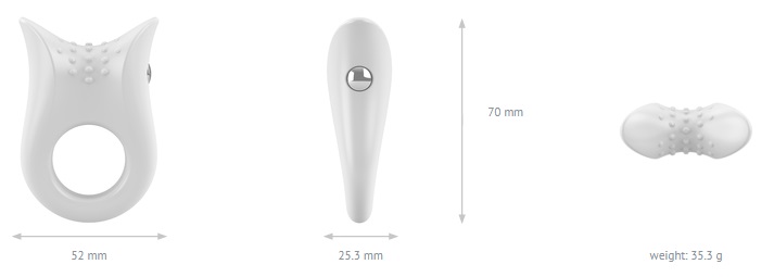 ovo B2 is made of 100% body safe silicone, with soft and... Ovo - B2 Vibro Ring - White photo-4