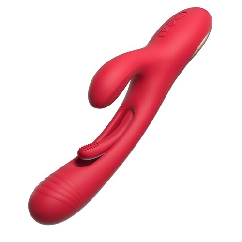 Honey Play Box - Bora Rabbit Tapping Vibrator - Red photo