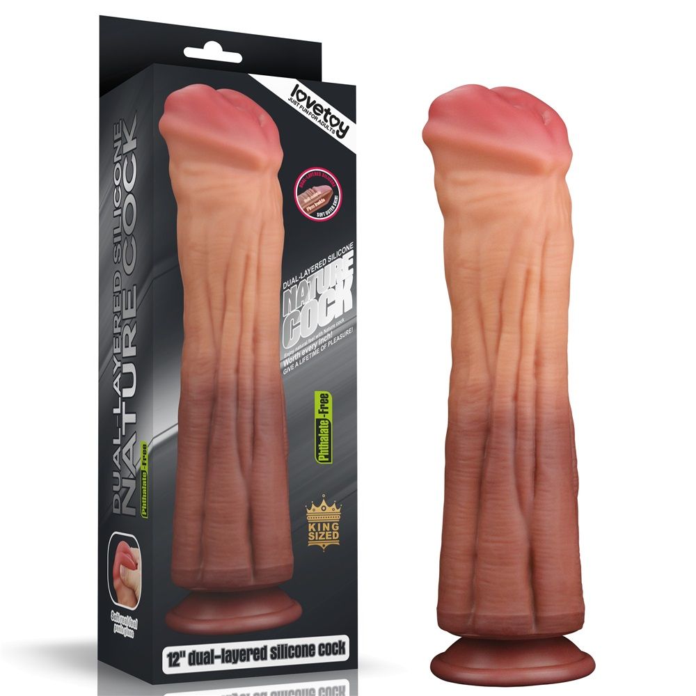 Built to deliver the most lifelike satisfaction, Love Toy Ki... Lovetoy - 12'' Dual Layered King Sized Cock photo-19