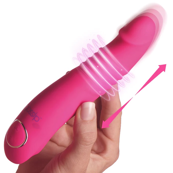 This vibrant and colorful vibrator comes with powerful thrus... Gossip - Blasters Thrusting Vibrator - Magenta photo-6