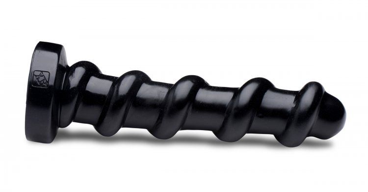 Make sure you have plenty of lube on hand, because this inse... Master Cock - The Screw Giant 12.5" Dildo - Black photo-2