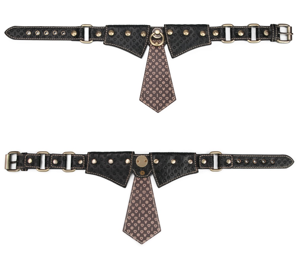Immerse yourself in a blend of luxury and rustic charm with ... Lovetoy - Rebellion Reign Collar w Leash - Black photo-5
