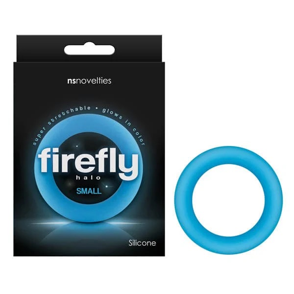 Firefly Halos are glow-in-the-dark cock rings made of soft a... NS Novelties - Firefly Halo Glow Ring S - Blue photo-3