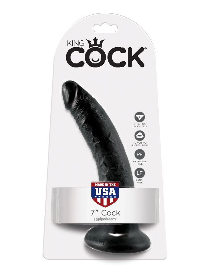 Do you want your first dildo to look and feel just like the ... King Cock - Cock 7″ - Black photo-6