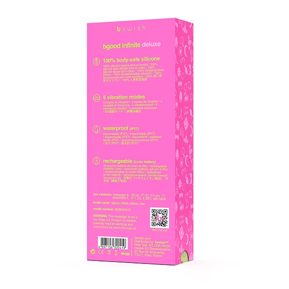 Get ready to unleash the best with Bgood Infinite Deluxe – t... B Swish - Bgood Infinite Vibrator - Rose photo-5