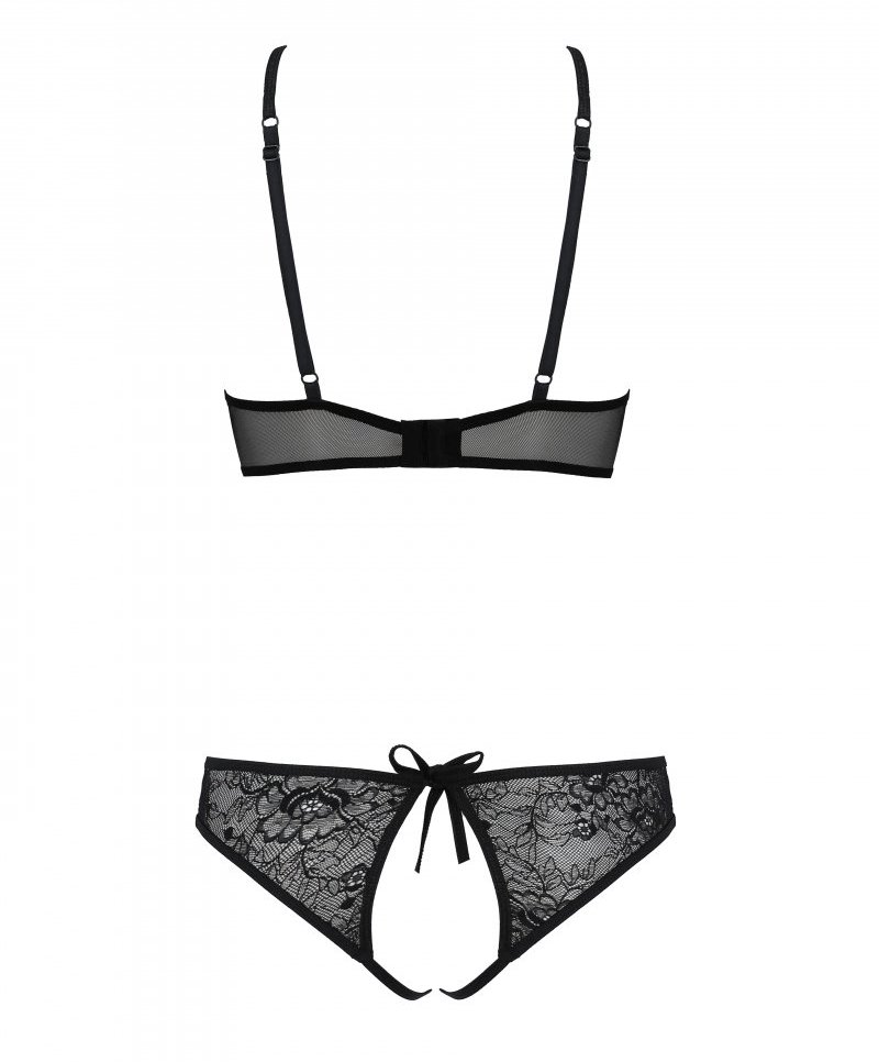 Bra and matching thongs will create a timeless set that will... Passion Eco - Ursula Set - Black - L/XL photo-4