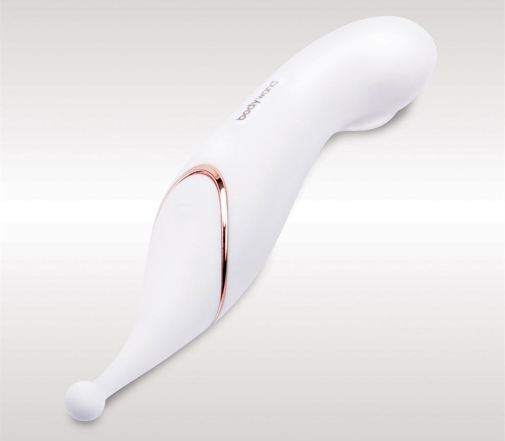 Vibe in the best of both worlds with the Bodywand Dual Stim ... Bodywand - Dual Stim Vario - White photo-2