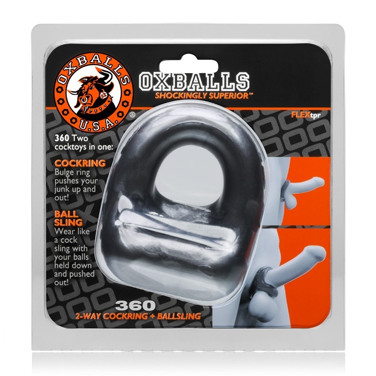360 is the new two in one cockring and ballsling from OXBALL... Oxballs - 360 Ballsling Ring - Steel photo-8