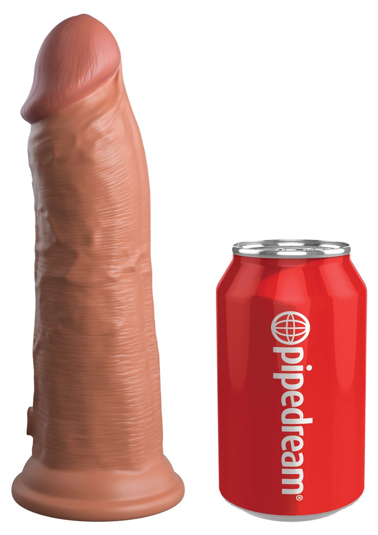 The King Cock Elite silicone dildo is made from high-quality... King Cock - 8" Elite Cock - Caramel photo-6