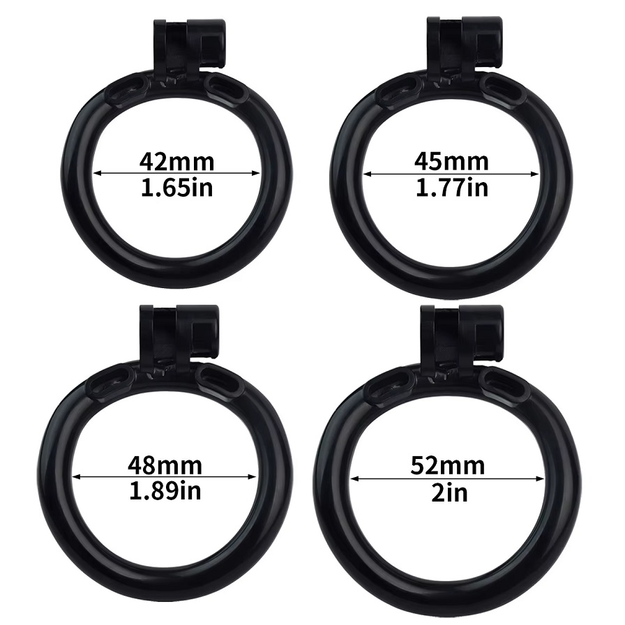 Material: ABS  ... FAAK - Tiger Chastity Cage 45mm - Black photo-3