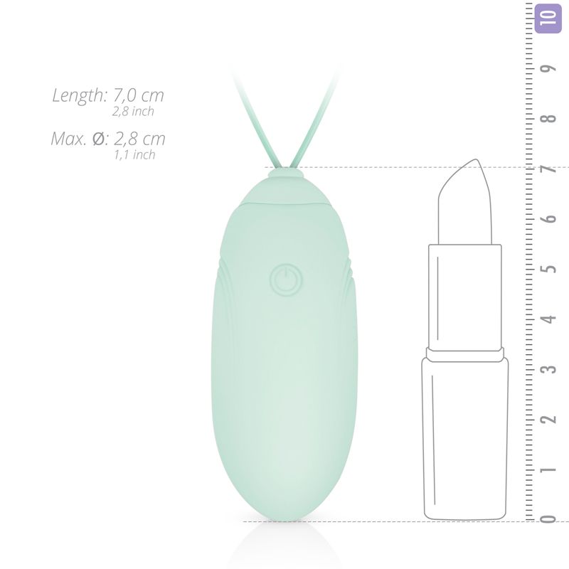 Luv Egg is a cheerful and accessible brand for women or coup... Luv Egg - Vibro Egg w Remote Control - Green photo-9