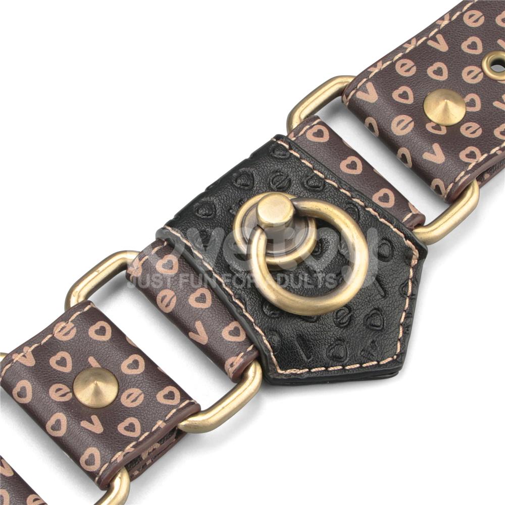 Immerse yourself in a blend of luxury and rustic charm with ... Lovetoy - Rebellion Reign Hand Cuffs - Black photo-5