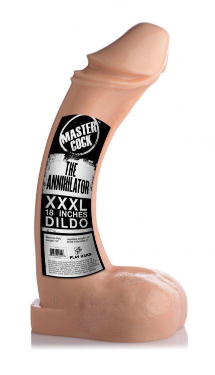 This unbelievably massive dildo is only for those ready for ... Master Cock - The Annihilator XXXL 18″ Dildo - Flesh photo-5