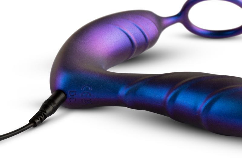 This elegant anal vibrator with cock ring from the Hueman co... Hueman - Black Hole Anal Vibe - Purple photo-5